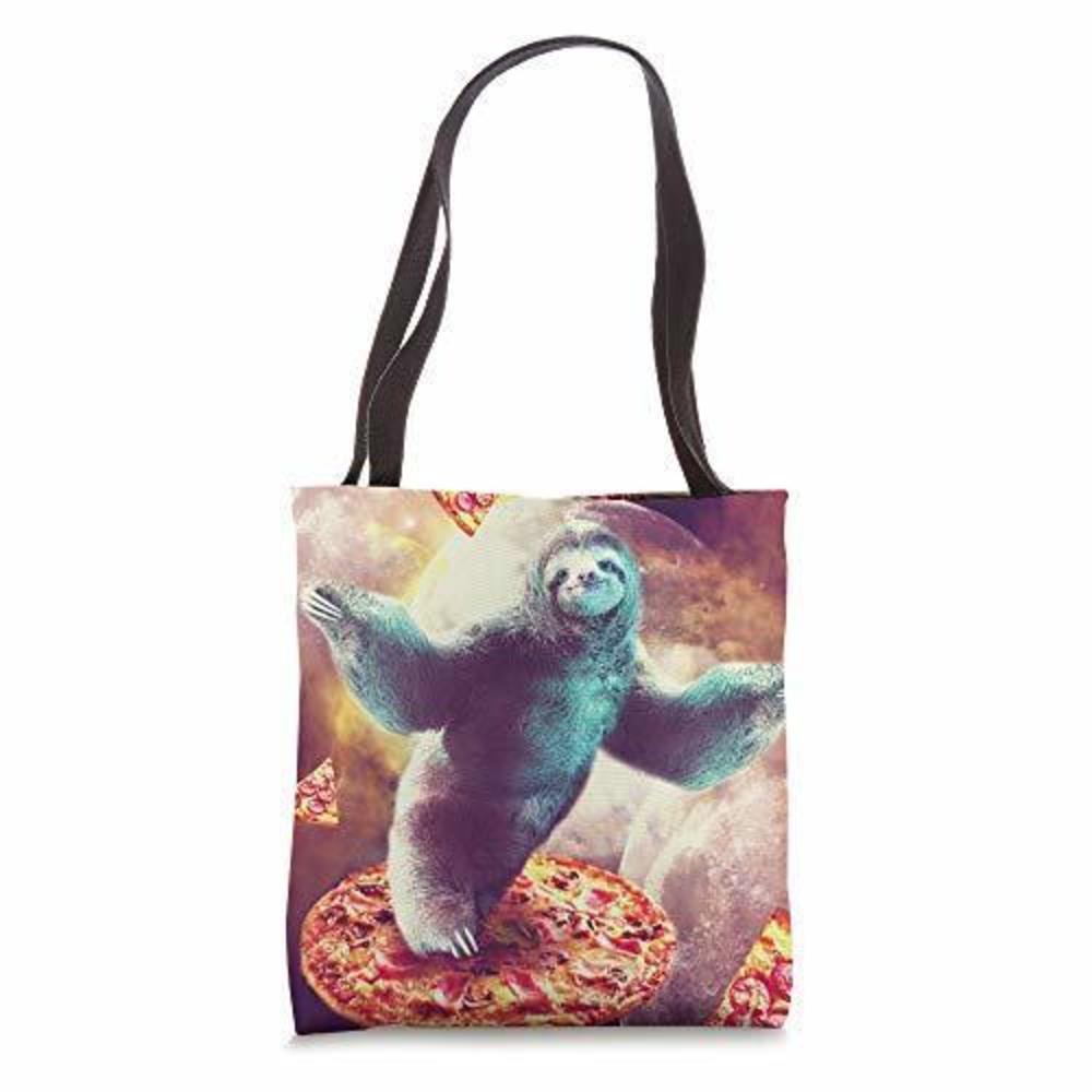Funny Space Sloth With Pizza Tote Bag ;)
